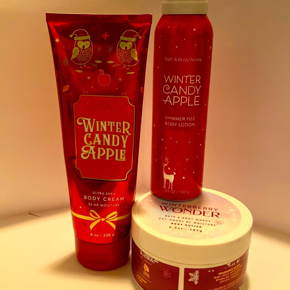 Winter candle apple